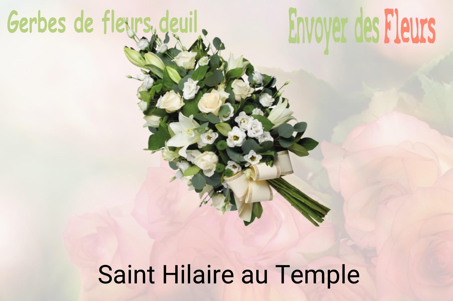 Gerbe de fleurs de deuil livrée à Saint-Hilaire-au-Temple